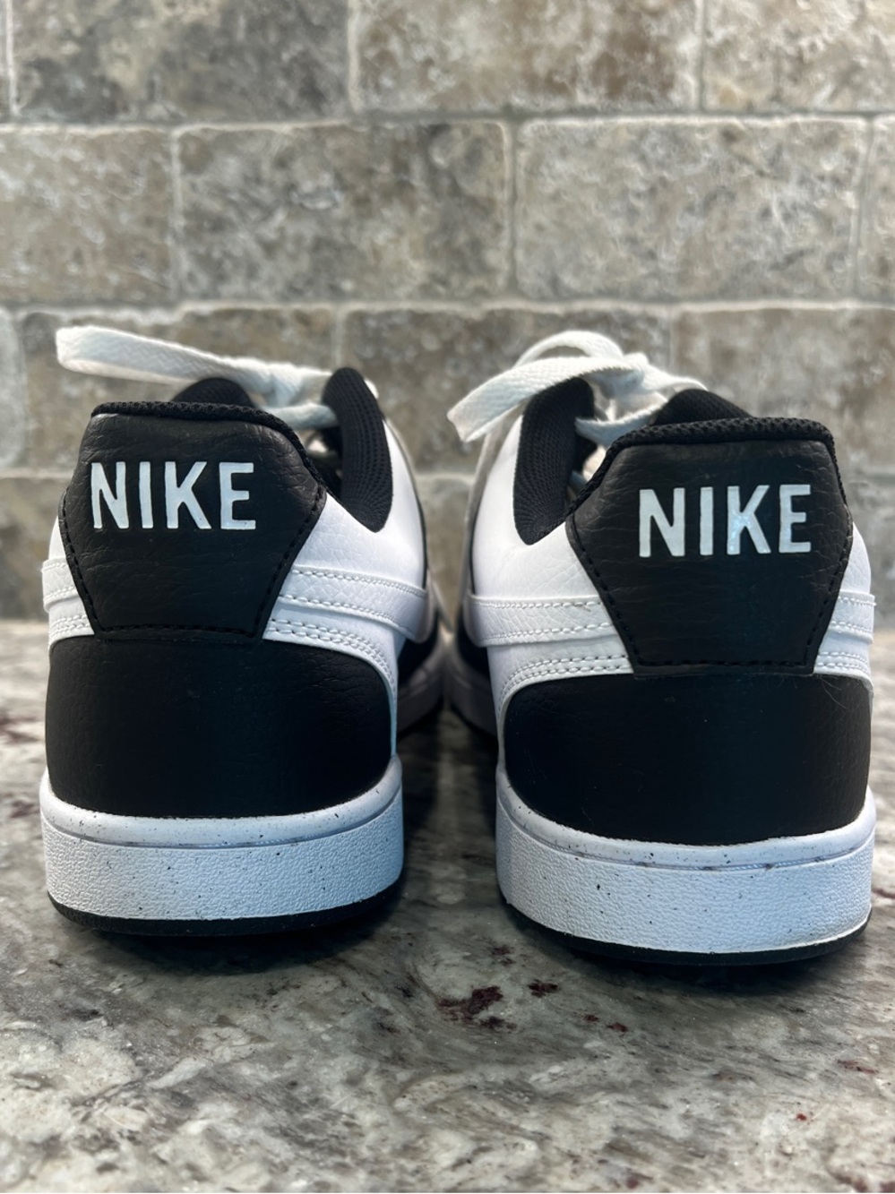 Nike Black and White Low-Top Skate Sneakers - Picture 7 of 8